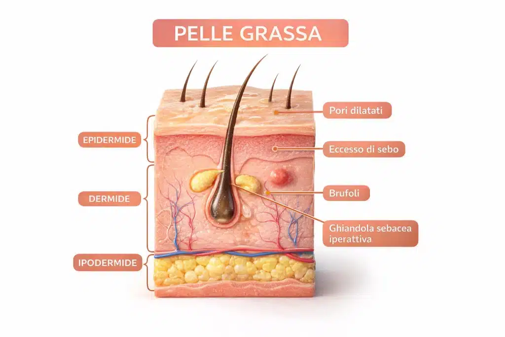 schema degli strati della pelle