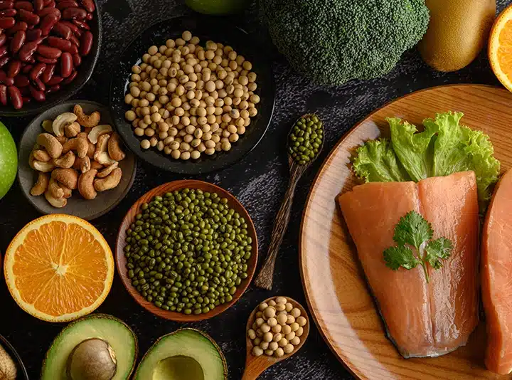 visine dall'alto di alimenti contenenti omega-6 e omega-9 